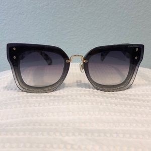 Miu Miu Gradient Glitter Sunglasses